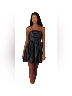 Shoshanna Metallic Bustier Cocktail Dress Navy Sz 6 $385 Designer Formal NWT
